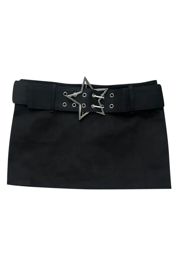 Amber Black Stretch Mini Skort