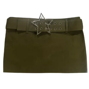 Amber Olive Stretch Mini Skort