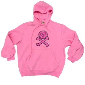 Emo Skelly Pink Oversized Hoodie