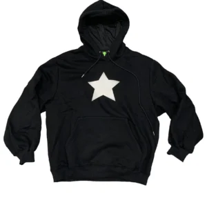 Star Black Oversized Hoodie