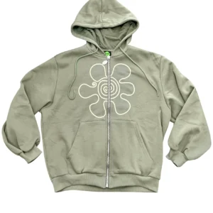 Trippin' Daisy Zip-Up Oversized Hoodie