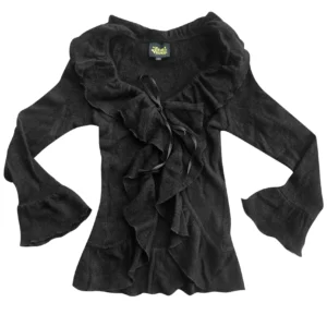 Scarlet Black Ruffle Cardigan