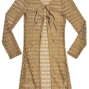 Tan Tie-Front Cardi